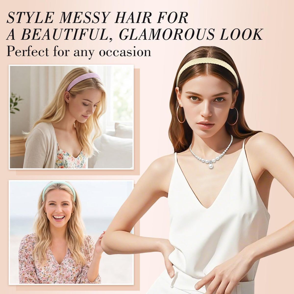 obeoby headband worn on model side profile demonstrating secure fit