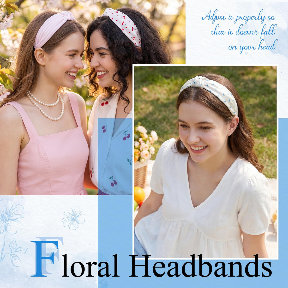 obeoby side profile with headband worn on loose hair, demonstrates gentle hold and comfort