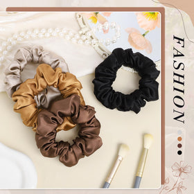 obeoby scrunchie next to ruler showing compact size and practical fit