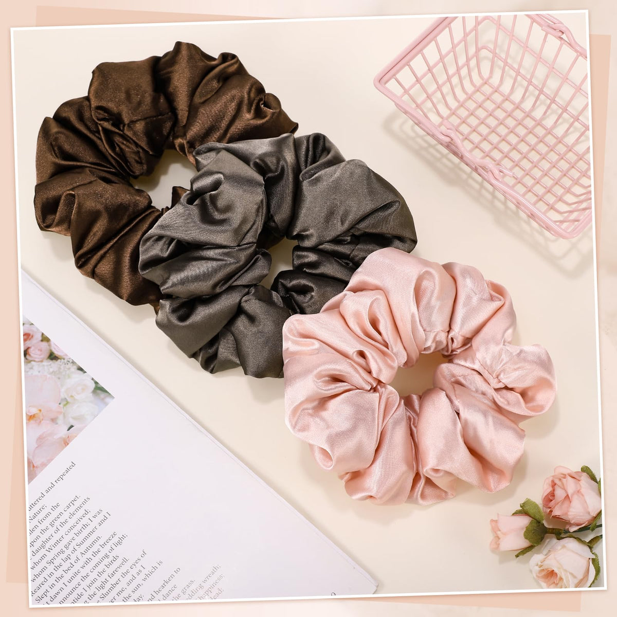 obeoby scrunchie on pillow for overnight wear, reduces friction