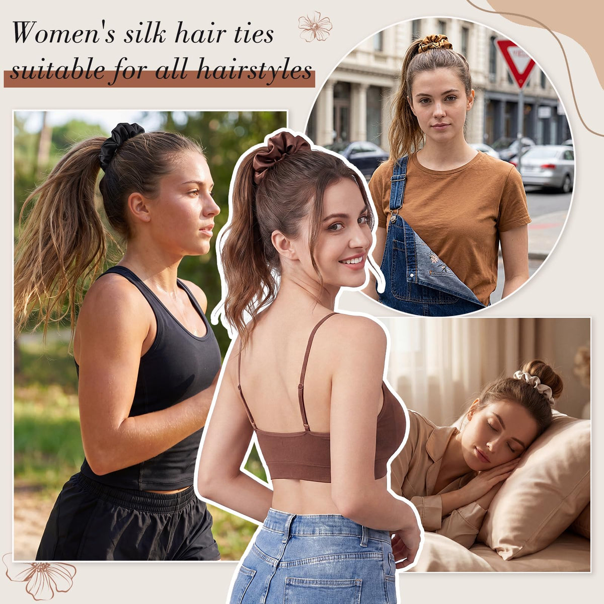 obeoby scrunchie on pillow illustrating overnight hair protection benefit