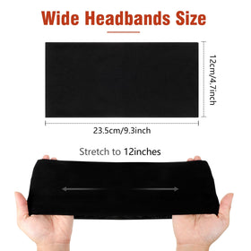 obeoby headband stretched to show elasticity and secure fit benefit