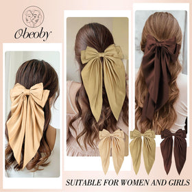 obeoby four-color bows laid flat showing neutral palette for outfit matching