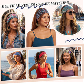 obeoby eight headbands laid flat displaying colors for outfit matching