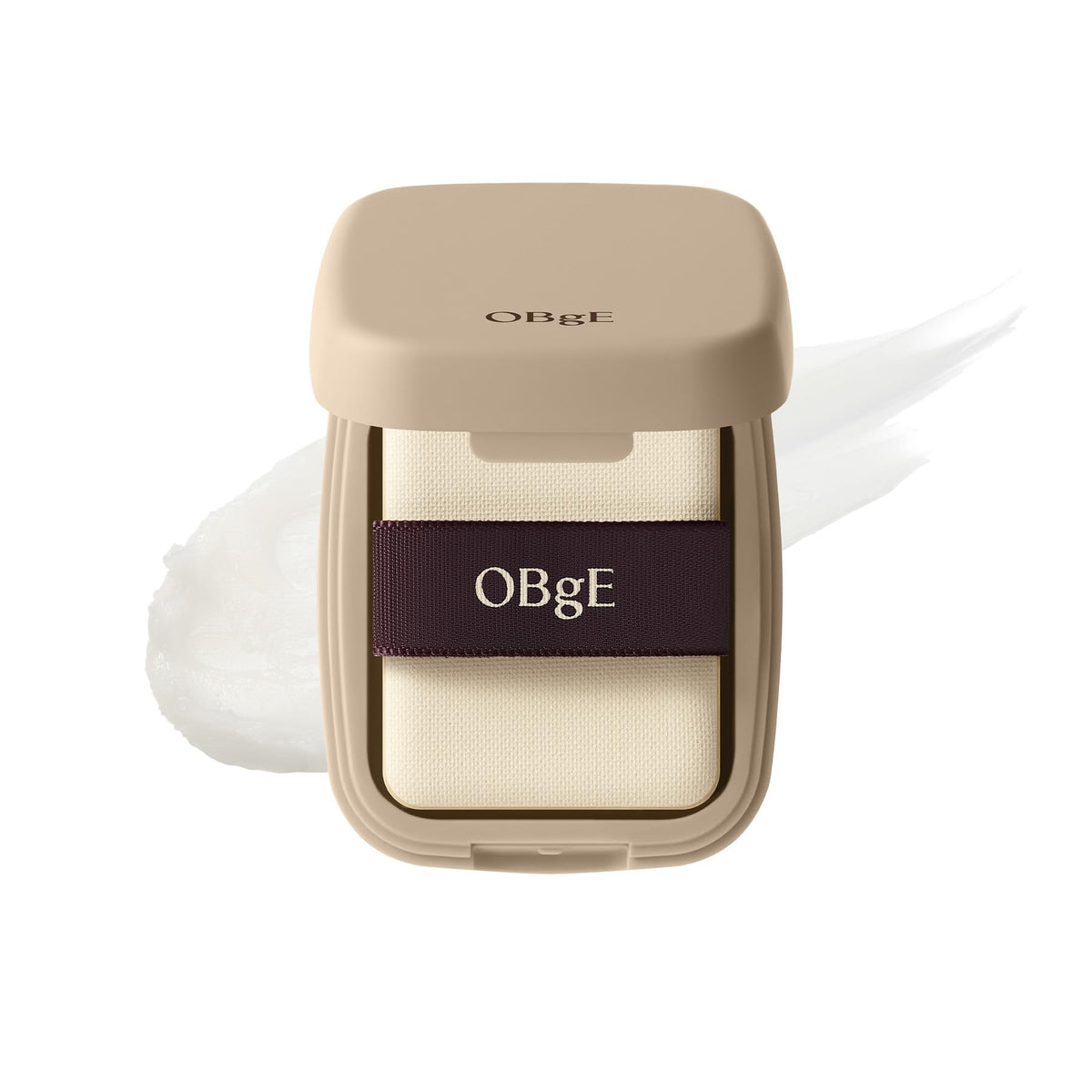 OBgE front compact showing sleek packaging and portability