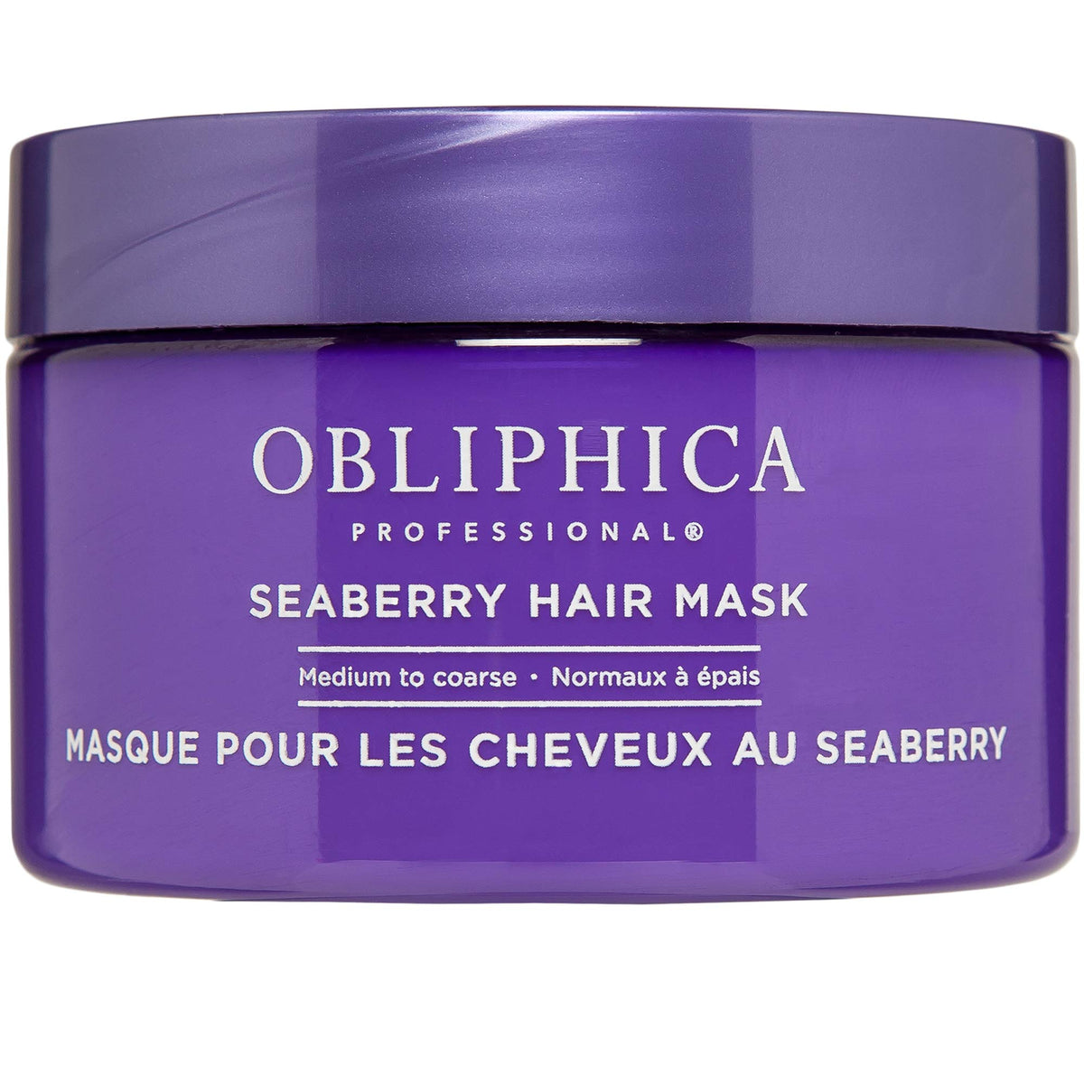 Obliphica Seaberry front jar view showing label and product size benefit hydration