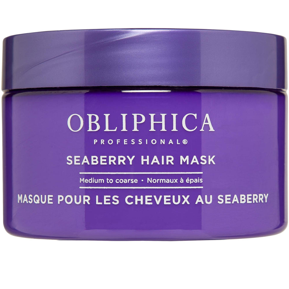 Obliphica Seaberry front jar view showing label and product size benefit hydration