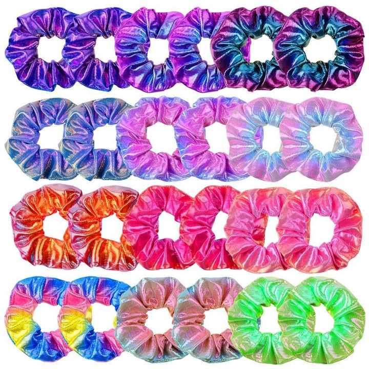 OCATO front packaging showing 24 metallic scrunchies and gift bag, adds style