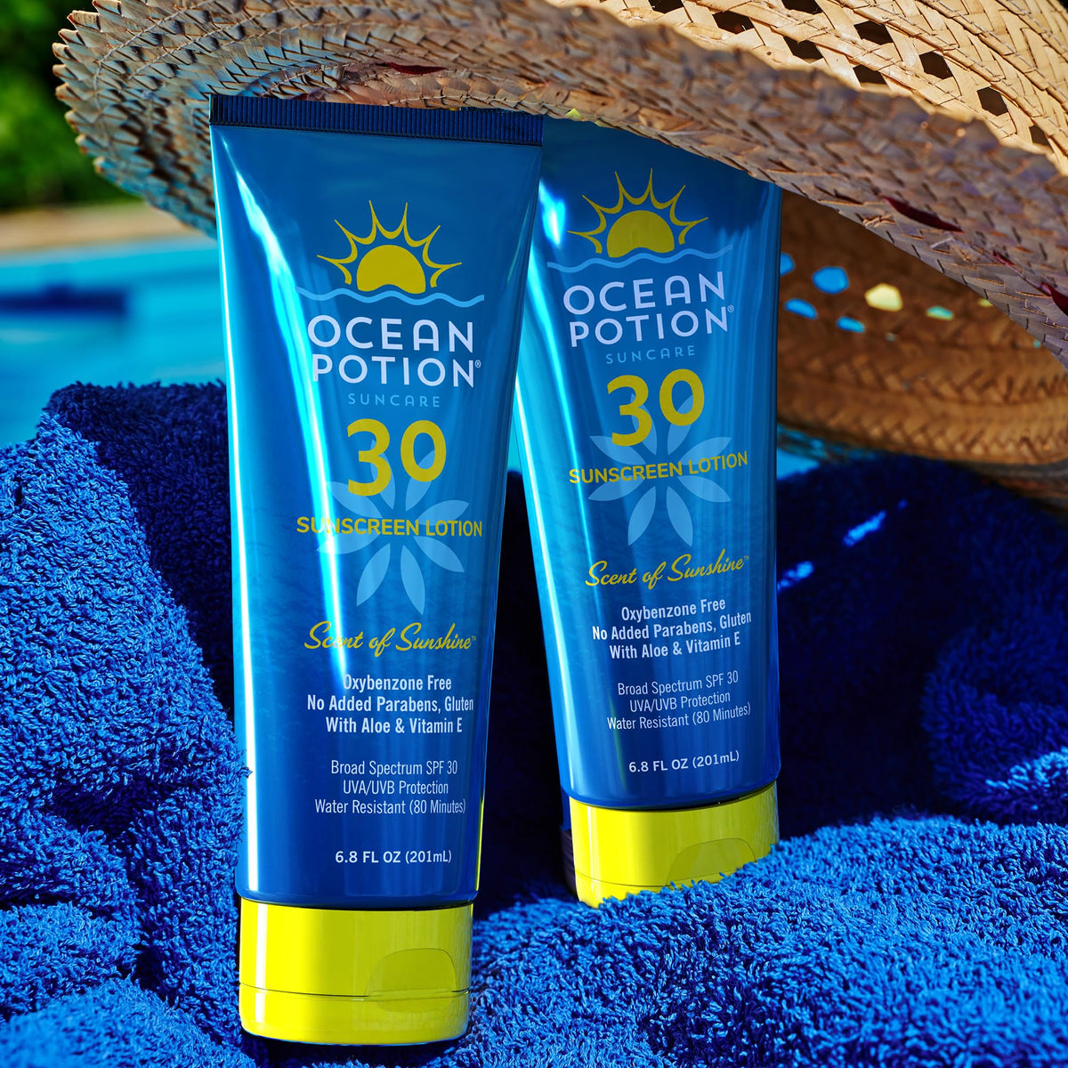Ocean Potion 6.8 oz size comparison for travel-friendly portability