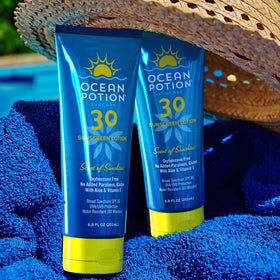 Ocean Potion 6.8 oz size comparison for travel-friendly portability