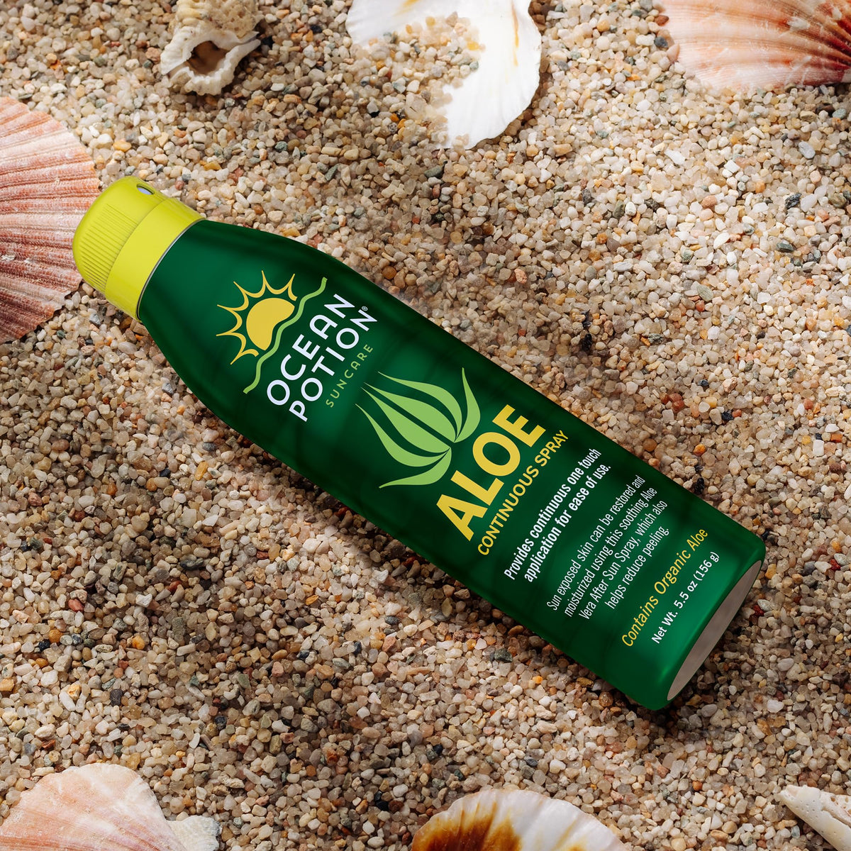 Ocean Potion beside a ruler to show 6 oz size and travel-friendly portability