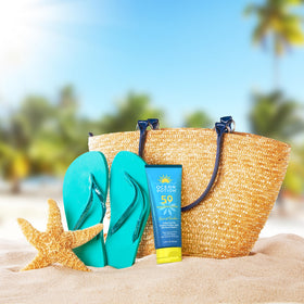 Ocean Potion bottle held in hand to show the compact 6.8 oz size