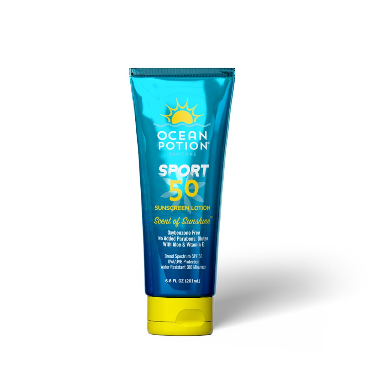 Ocean Potion front packaging showing SPF 50 and travel-size benefit