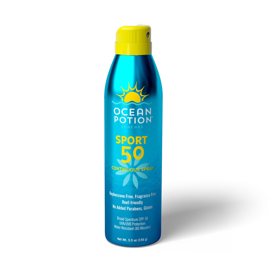 Ocean Potion front packaging showing SPF 50 protection and sport design