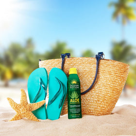 Ocean Potion fine mist texture captured mid-air highlighting lightweight hydration