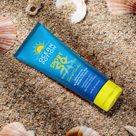 Ocean Potion travel-size in daypack illustrating portability and convenience