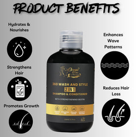 Ocean View Deep Waves label and ingredient panel highlighting biotin enrichment and eco-friendly formula