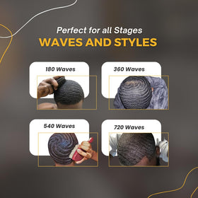 ocean view deep waves pomade held in hand to show compact 4oz size convenience