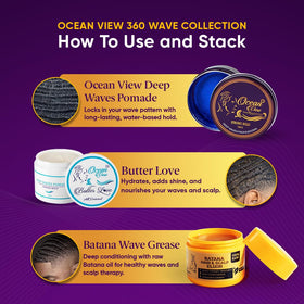 Ocean View Deep Waves styled 360 waves on model showing defined, long-lasting pattern