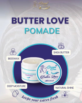 Ocean View pomade on fingers ready to apply, demonstrating smooth application benefit