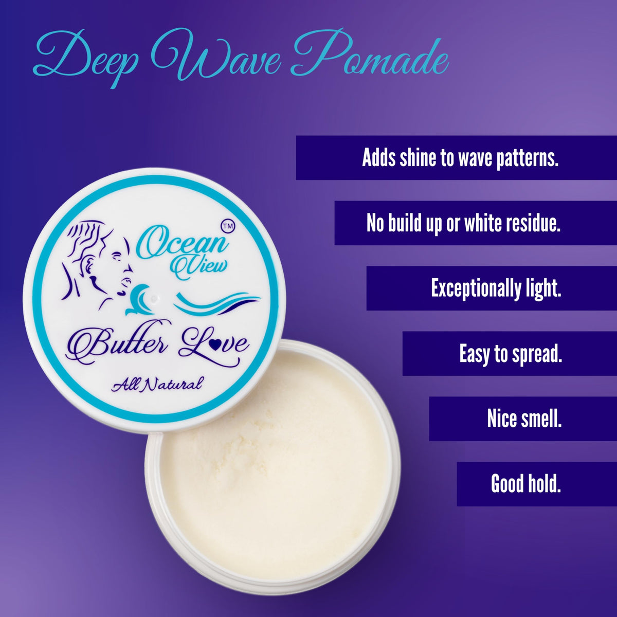 Ocean View used during a brushing session forming defined 360 waves for control