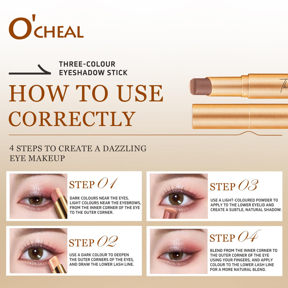 O'CHEAL in a makeup bag lifestyle shot for portable touch-ups on the go