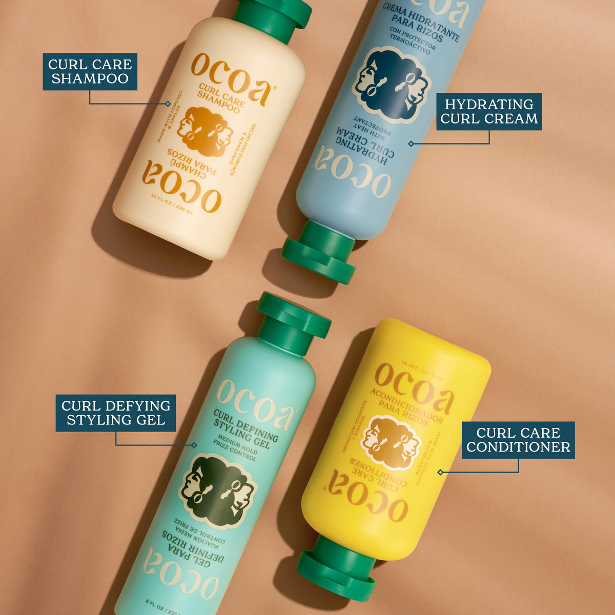 OCOA bottle on bathroom shelf styled for everyday shower routine convenience