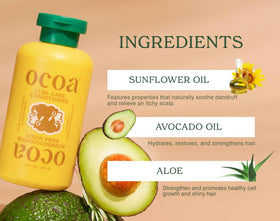 OCOA conditioner in hand showing creamy consistency and easy dispensing
