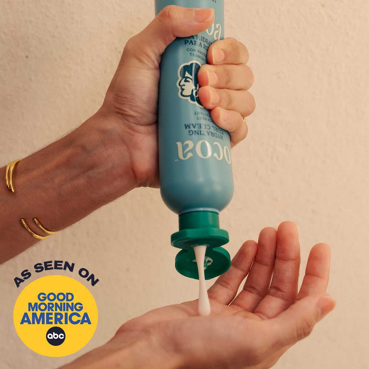 OCOA cream on hand demonstrating easy application and quick absorption
