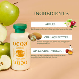 OCOA with fresh apple to highlight natural clarifying ingredient
