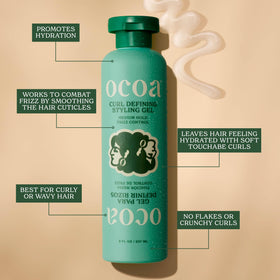 OCOA gel texture in palm demonstrating creamy slip and spreadability