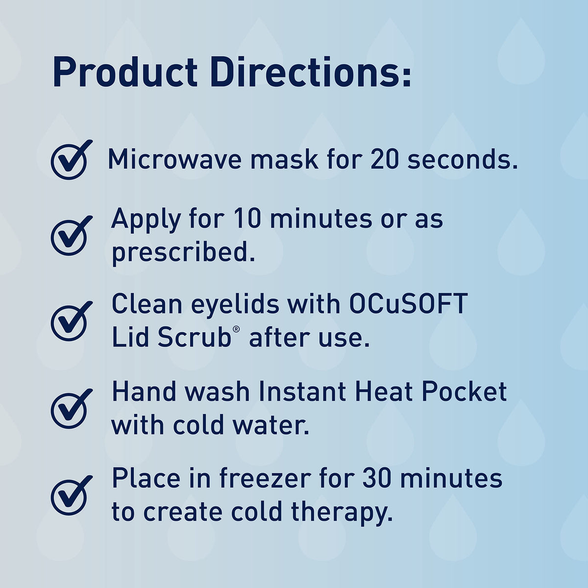 OCuSOFT mask chilling in refrigerator for quick cooling refreshment