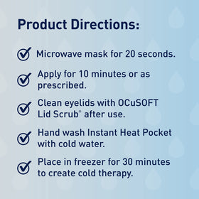OCuSOFT mask chilling in refrigerator for quick cooling refreshment