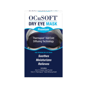 OCuSOFT dry eye mask front view showing soft fit and even coverage