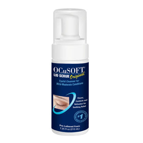 OCuSOFT front pump bottle showing product and easy dispensing benefit