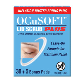 OCuSOFT front packaging showing count and bonus pads for easy storage