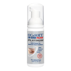 OCuSOFT front pump bottle showing label and easy-dispense benefit