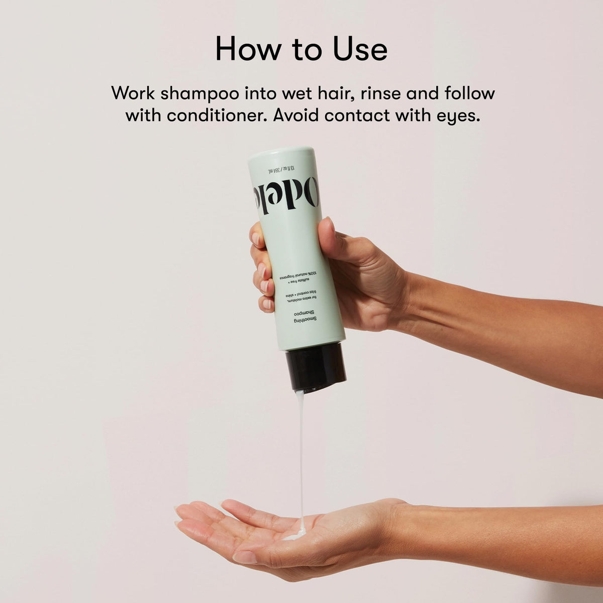 Odele product in hand detangling wet hair for smoother styling