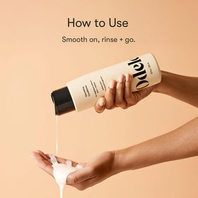 Odele conditioner being applied in shower showing effortless mid-length application