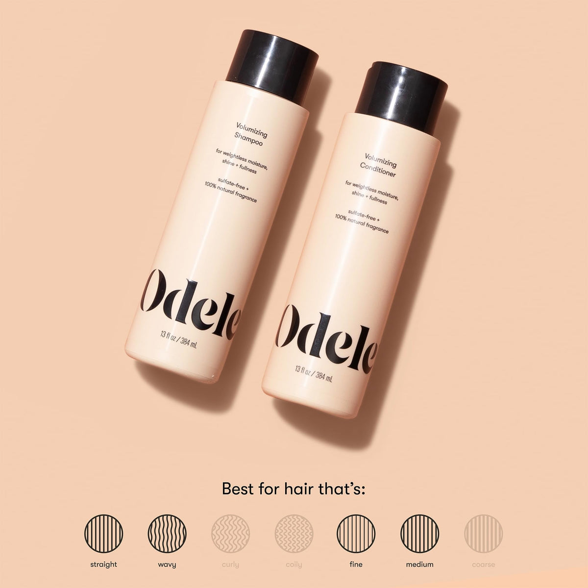 Odele conditioner pump with creamy texture showing lightweight hydration benefit