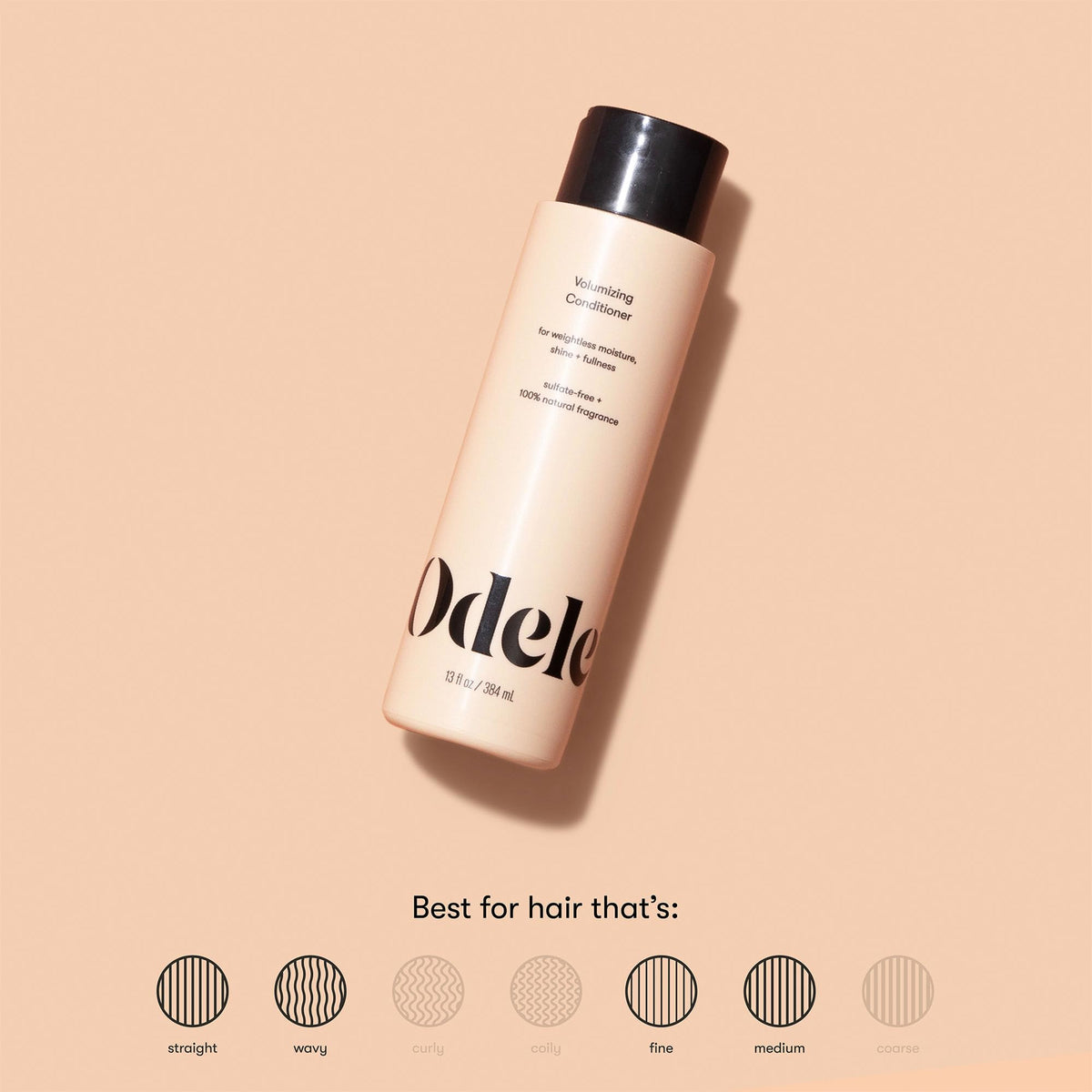 Odele conditioner creamy texture ribbon highlighting lightweight moisture and smoothness