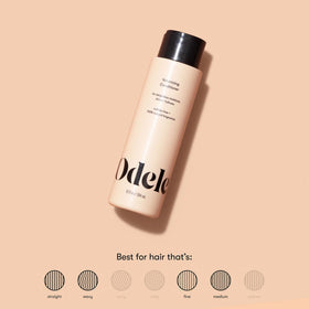 Odele conditioner creamy texture ribbon highlighting lightweight moisture and smoothness
