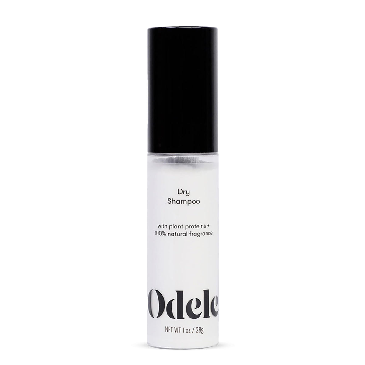Odele dry shampoo front jar showing compact travel-ready packaging and convenience
