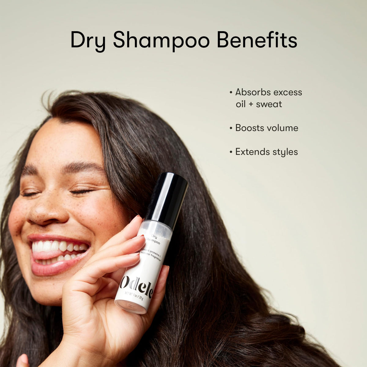 Odele roots before and after image showing refreshed, lifted hair without water