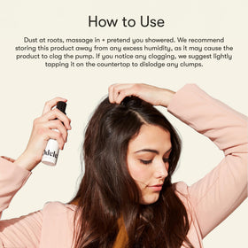 Odele dry shampoo in travel kit conveying portability and quick style refresh