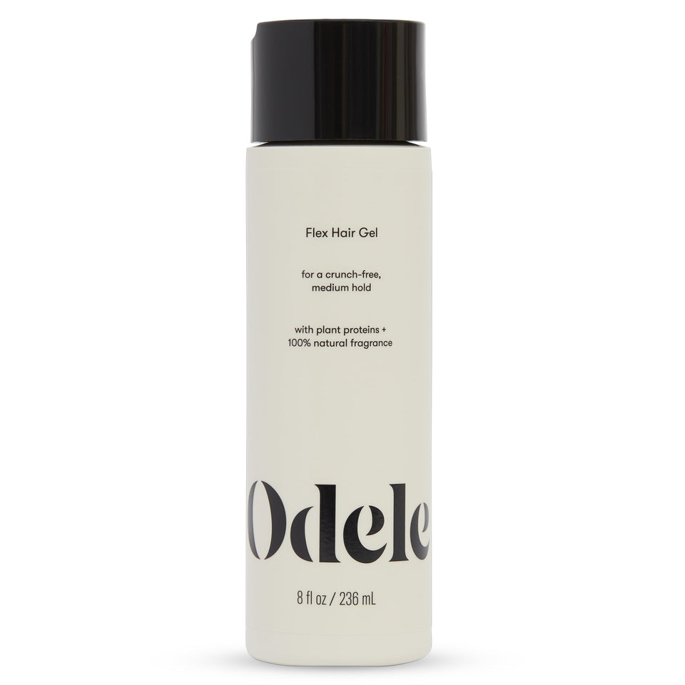 Odele flex hair gel front packaging shows label and size, easy selection benefit