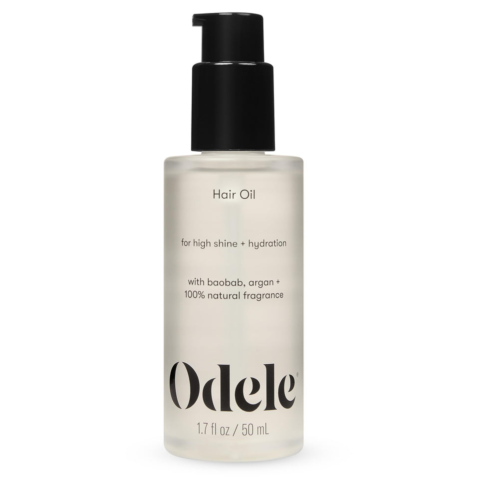 Odele bottle front view showing clean packaging and size benefit