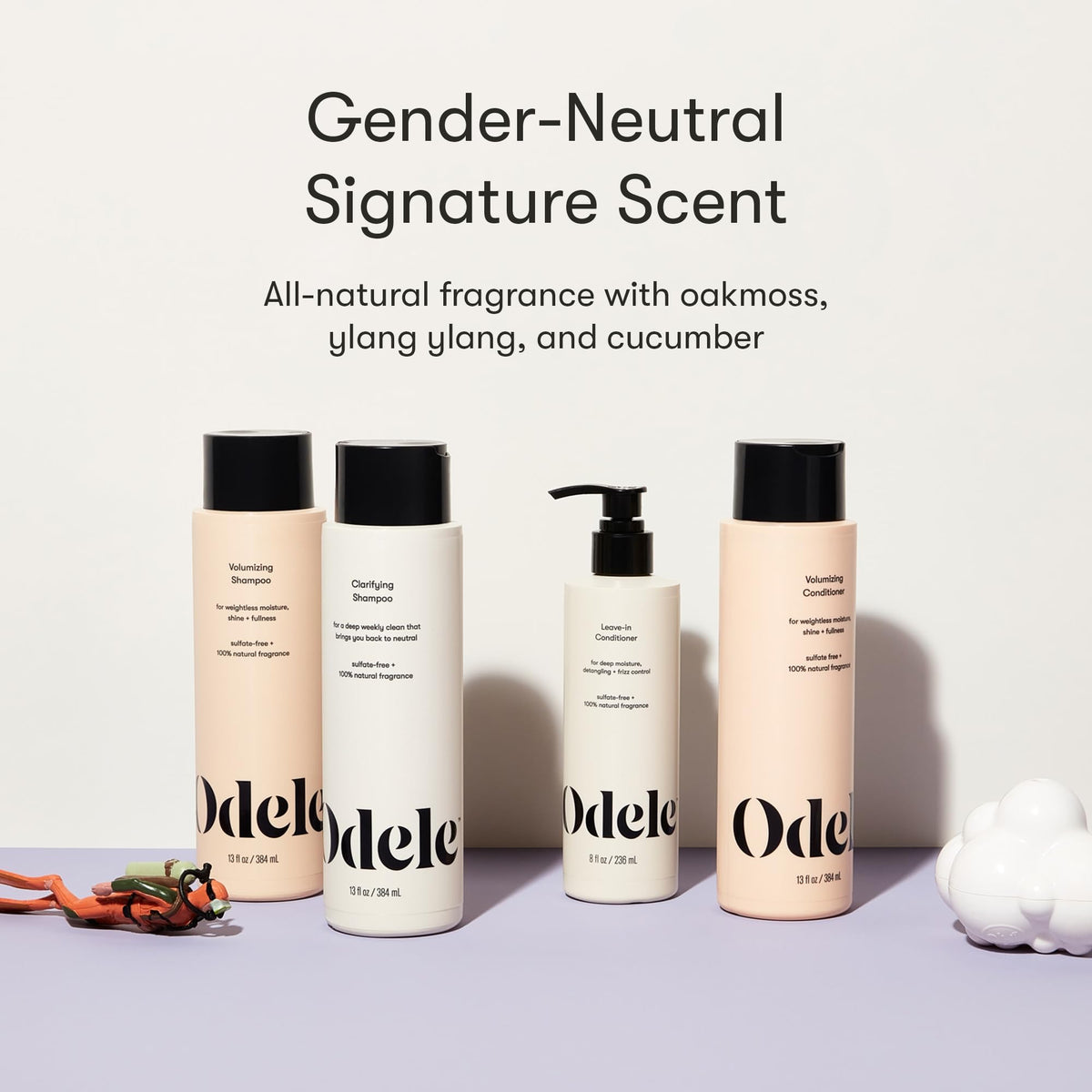 Rice and amaranth ingredients with Odele branding highlighting nourishing extracts