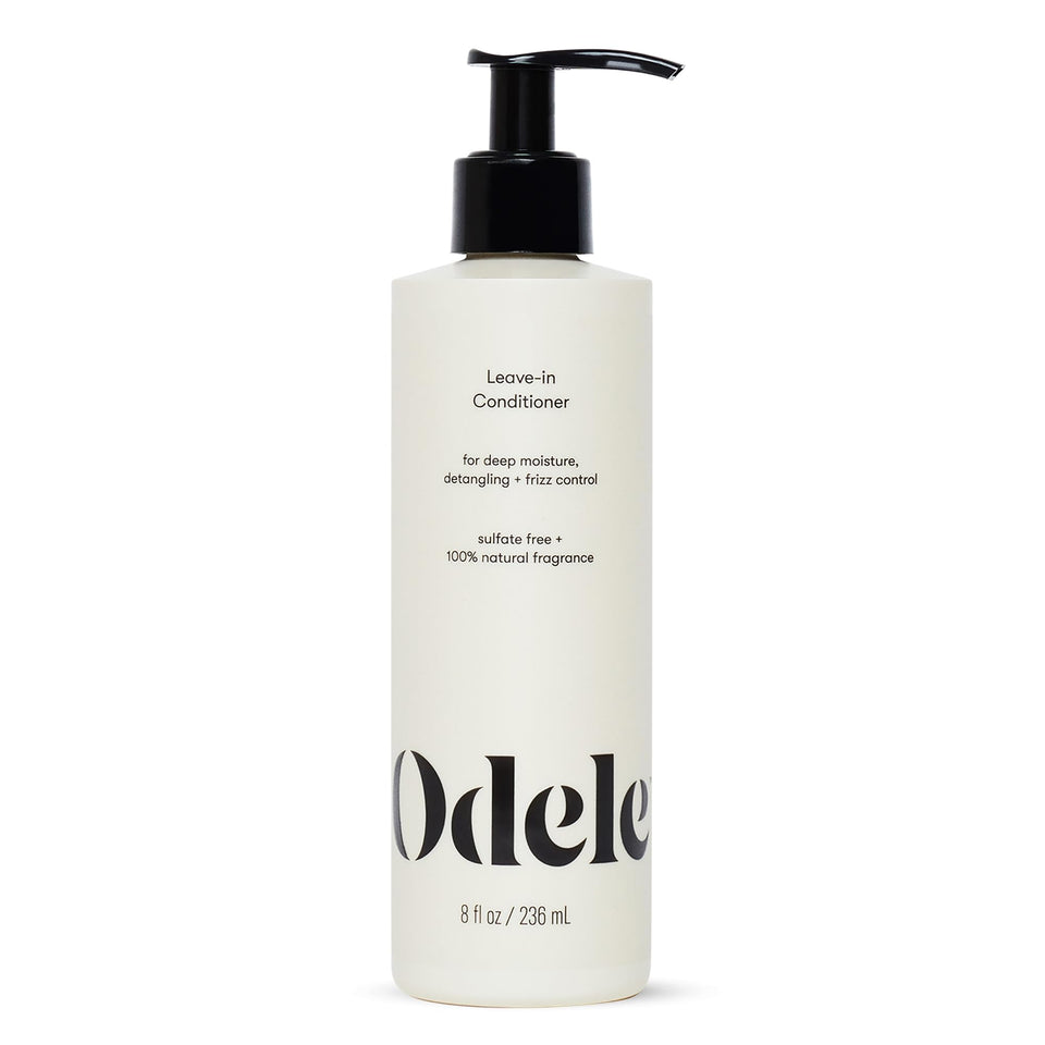 Odele leave-in front label showing product name and clean formula benefits