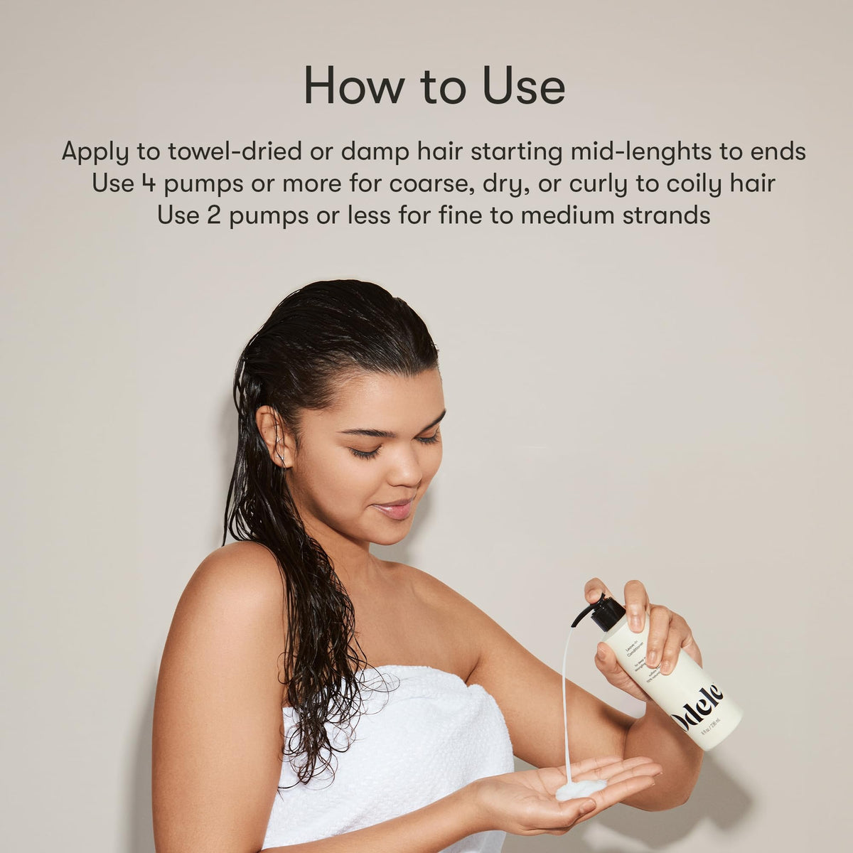 Odele leave-in on curly hair emphasizing defined frizz-free curls